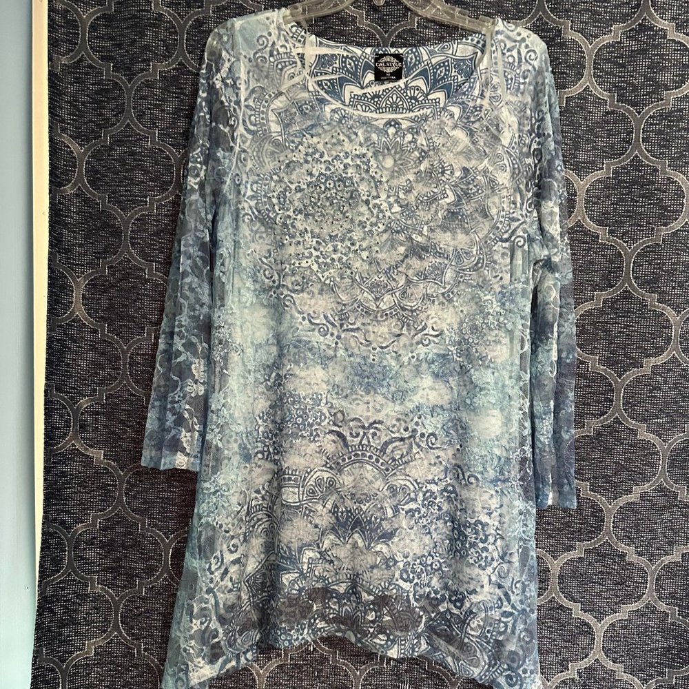 Calstyle women's medium long sleeve fully lined tunic top